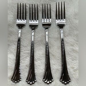4 Oneida Distinction Deluxe HH Stainless Spring Glen 7 3/8 inch‎ Dinner Forks